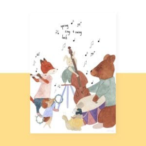 Poster A2 - spring, zing, lach & swing